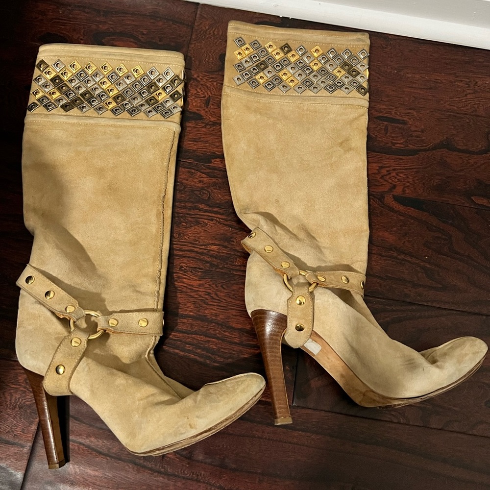 Roberto Cavalli suede boots